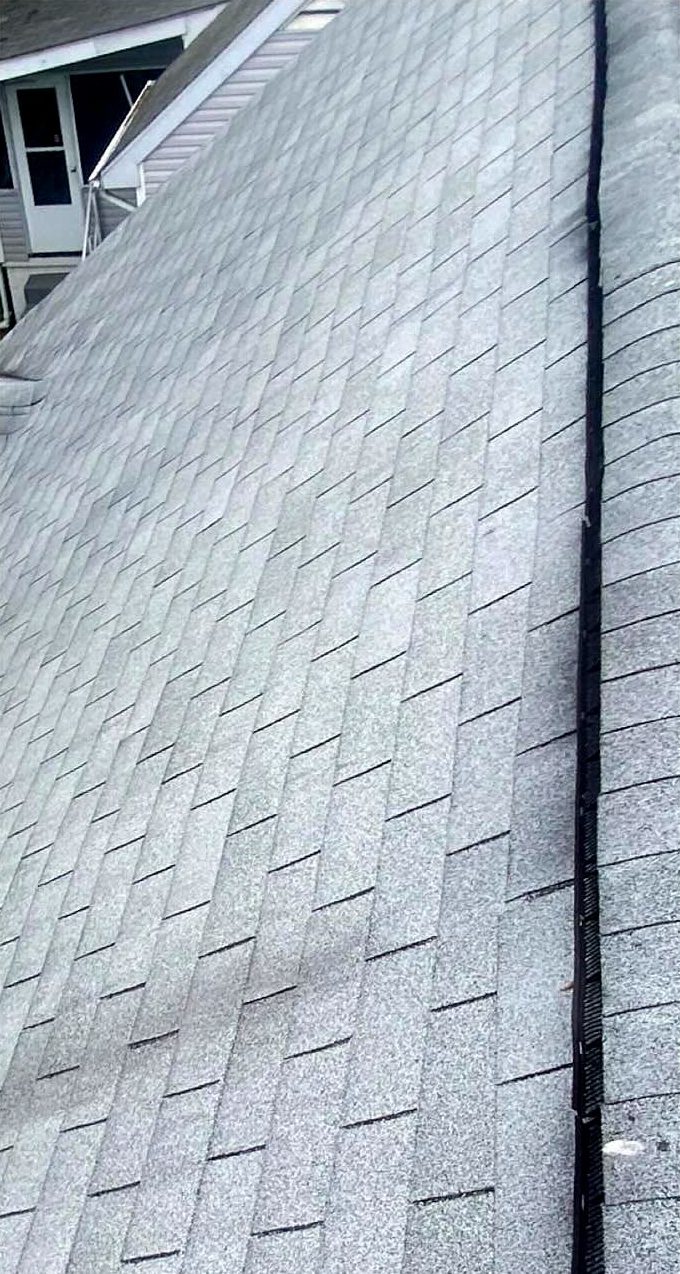 Before: Ridge vent install