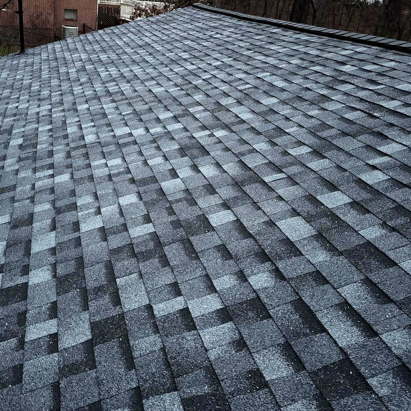 Charcoal architectural shingle field