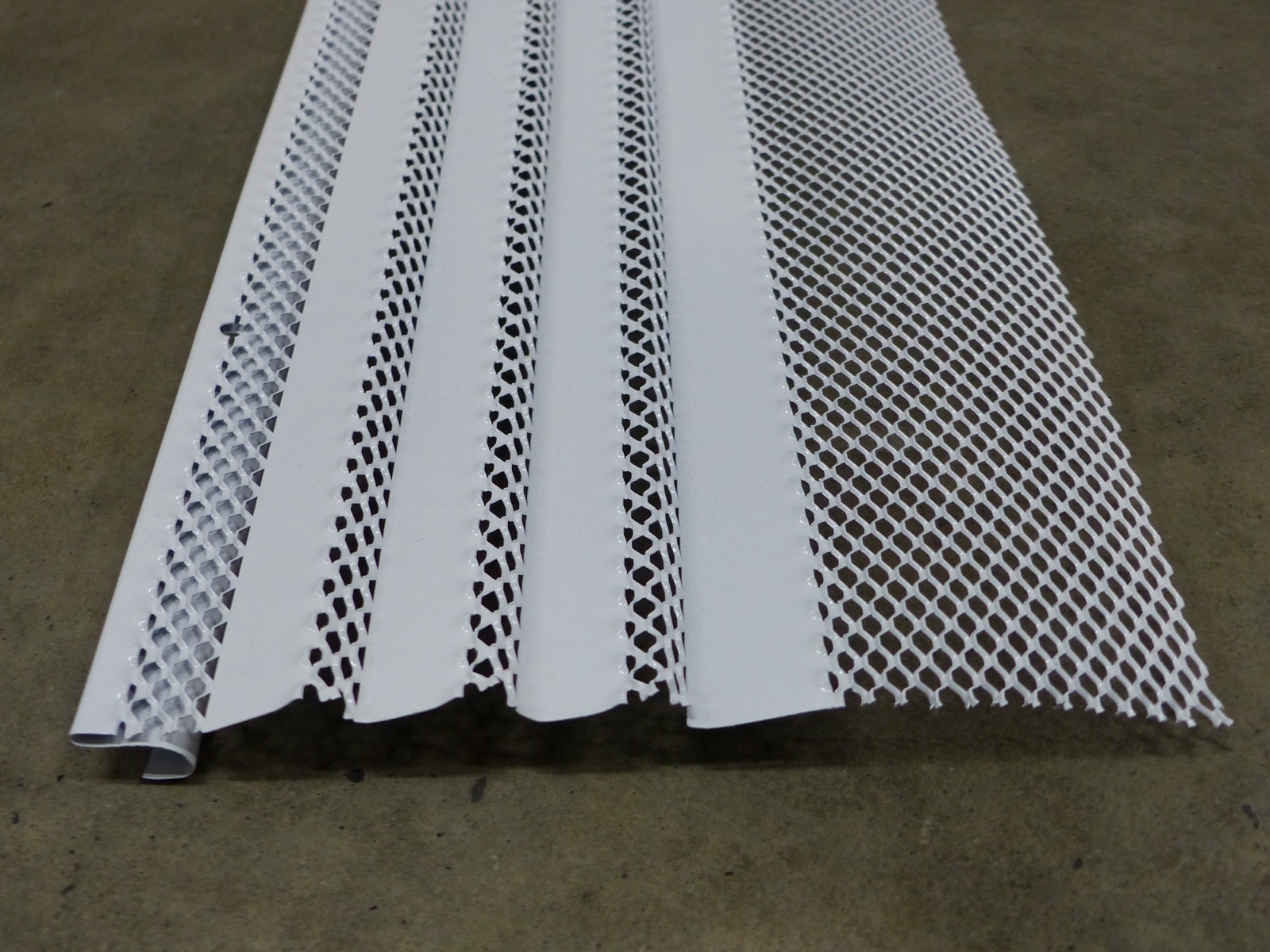 White micromesh gutter guard